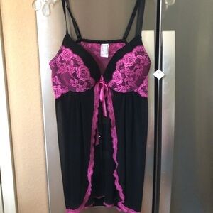 Womens Jessica Simpson Fashion Lace Babydoll Set